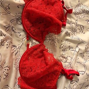 Victoria's Secret Vibrant Red Lace Bra